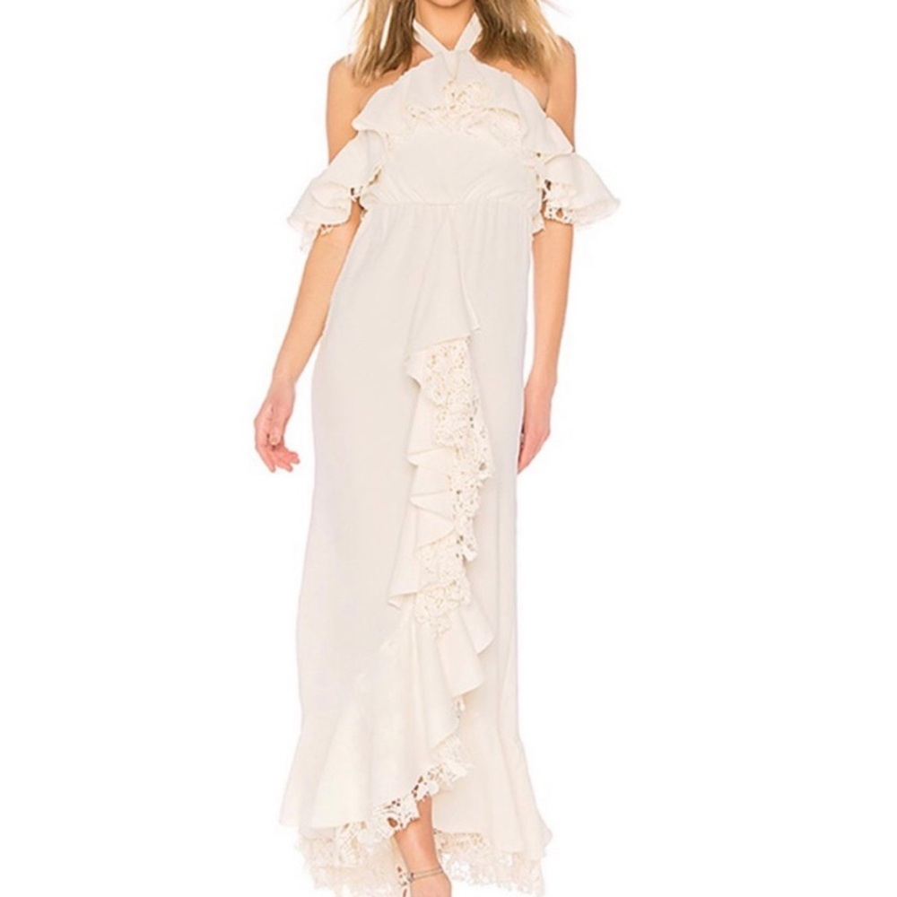 Lovers + Friends gown in ivory